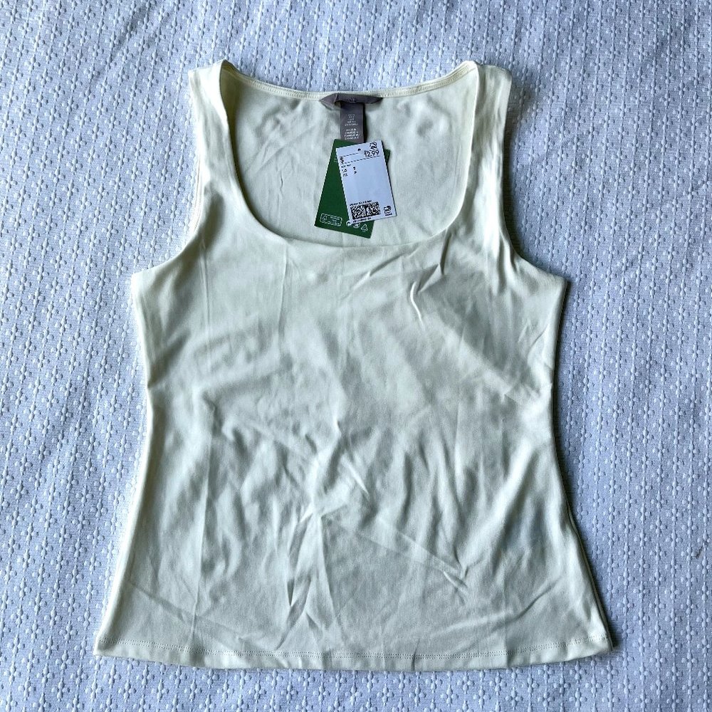 NWT H&M Ivory Fitted Tank Top